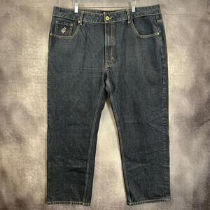 VTG Rocawear Jeans Men 42x30 Original Sraight Leg Classic Denim Embroidered Logo